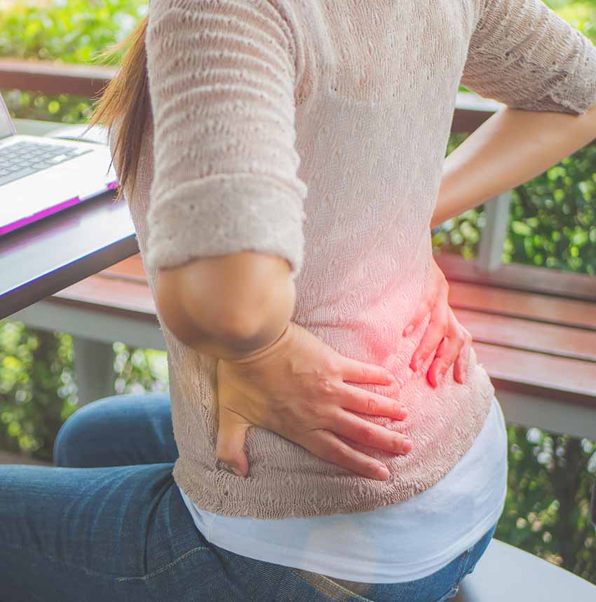 woman with low back pain